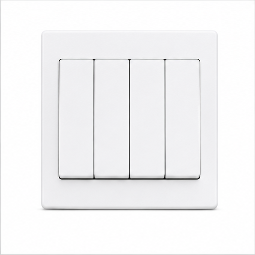 Panasonic 4-Gang 10A 2-Way SP Switch — Without Cover Plate